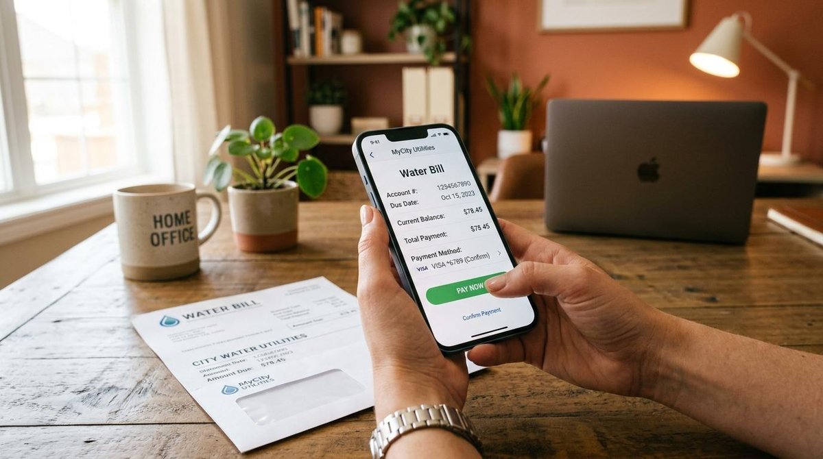 Pago de servicios con app desde el celular.