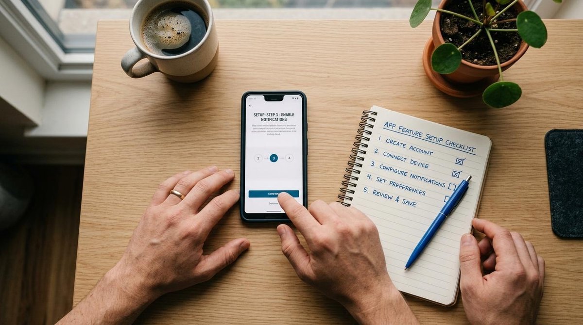 Persona siguiendo los pasos para configurar una transferencia desde una aplicación de pagos en su dispositivo.
