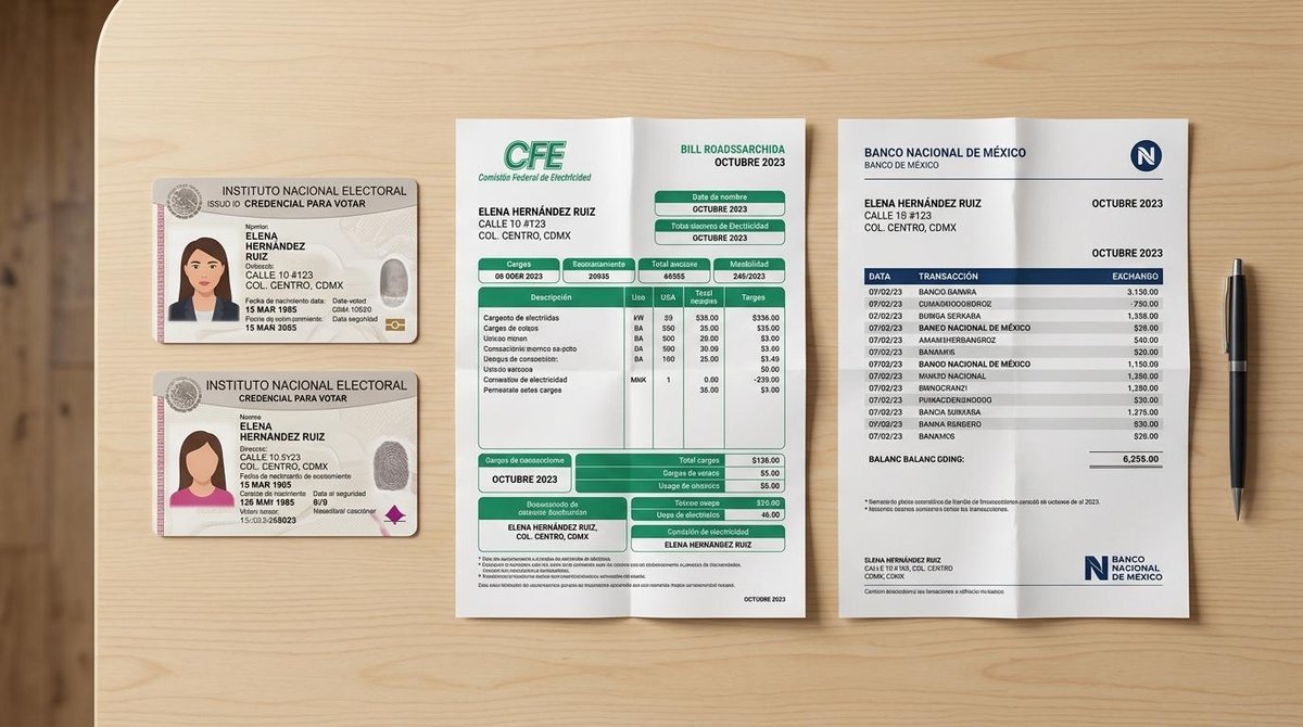 Documentos requeridos para solicitar una tarjeta de crédito sin historial.